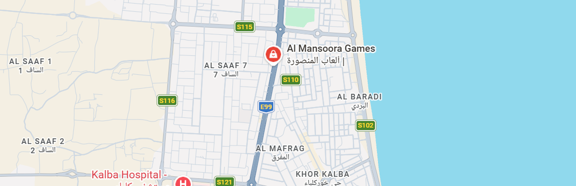 Map location for Al Mansoora Games Sharjah