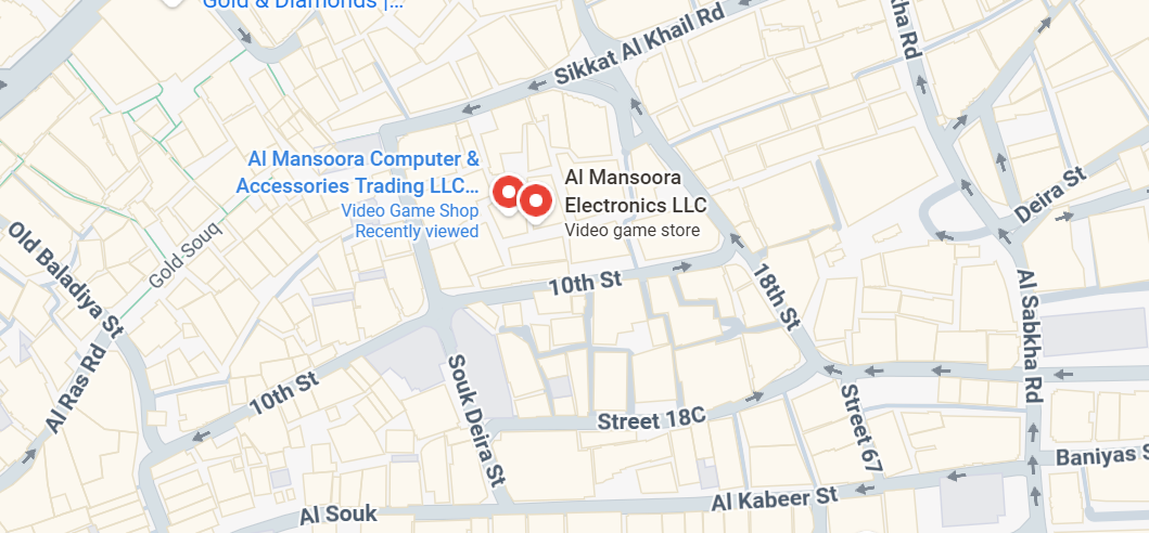 Map location for Al Mansoora Electronics Gold Souq