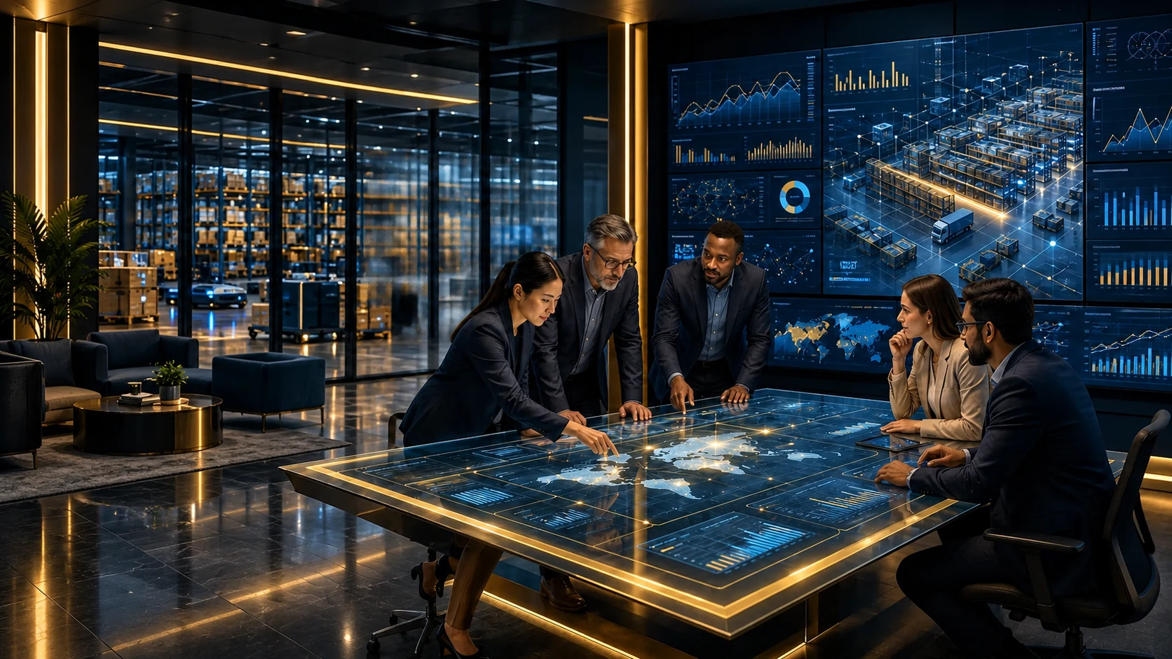 Enterprise operations team connecting finance, sales, inventory, people and live analytics through ERP3.1